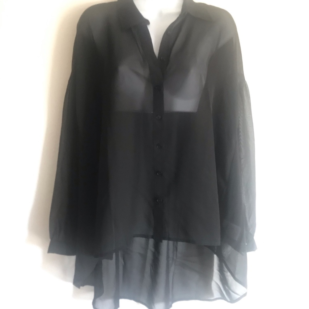 🔥Sheer Chiffon Tunic Top - Picture 2 of 5